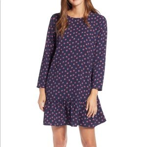 Halogen Button Back Ruffle dress